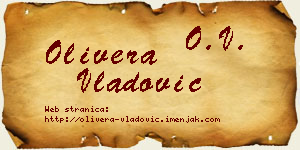 Olivera Vladović vizit kartica